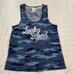 5/25🦋 Lucky Brand Tank Top Blue Camo